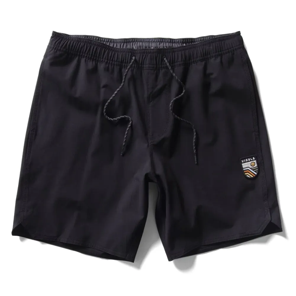 VISSLA Solid Sets Ecolastic walkshorts 17.5 - Black