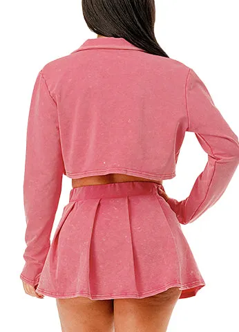 WASHED 3 PCS SKORT SET(MMS2001) <Bundle>