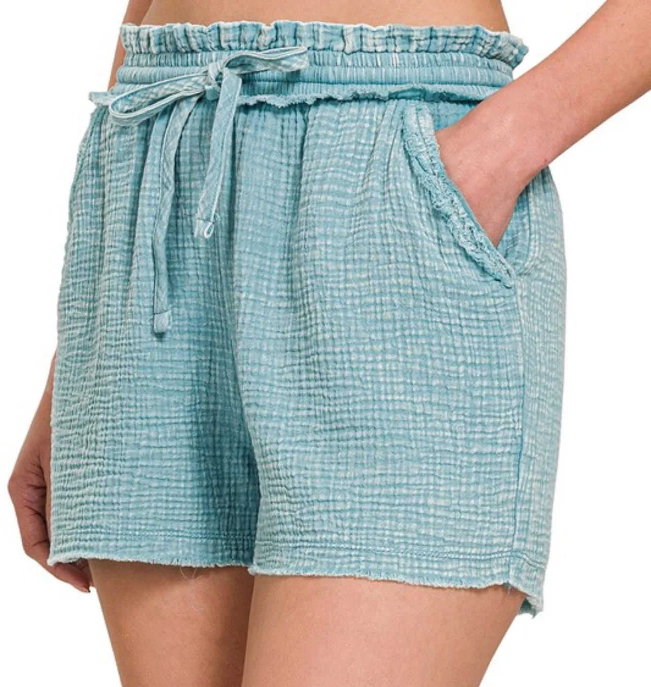 Washed Gauze Shorts