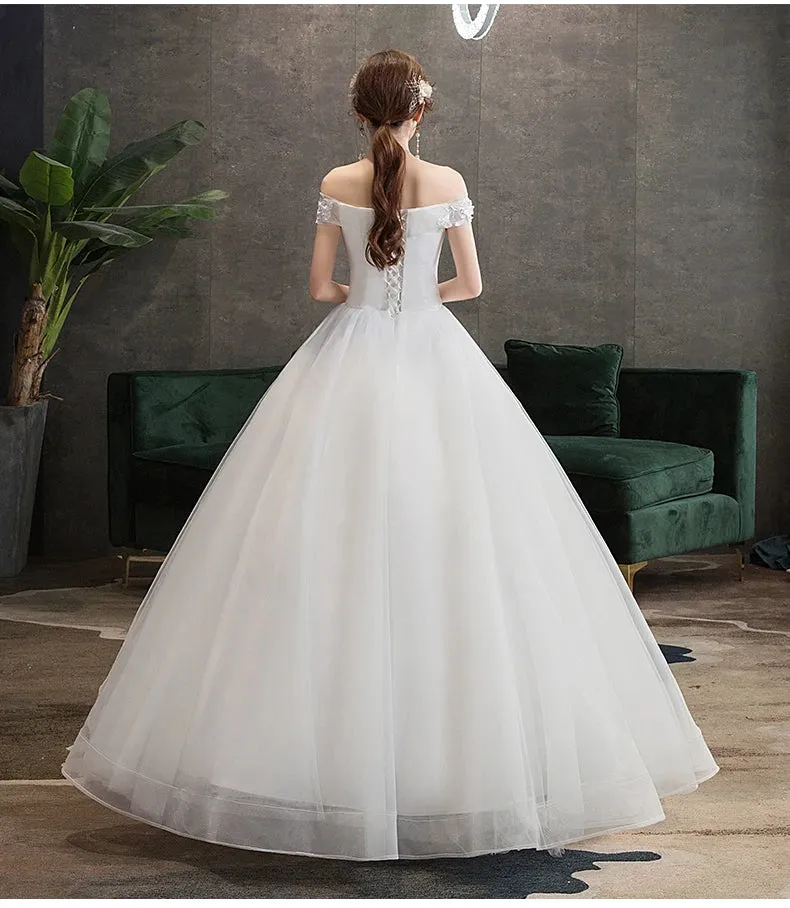 Wedding Dress V-neck Ball Gown Princess Vintage Wedding Dress