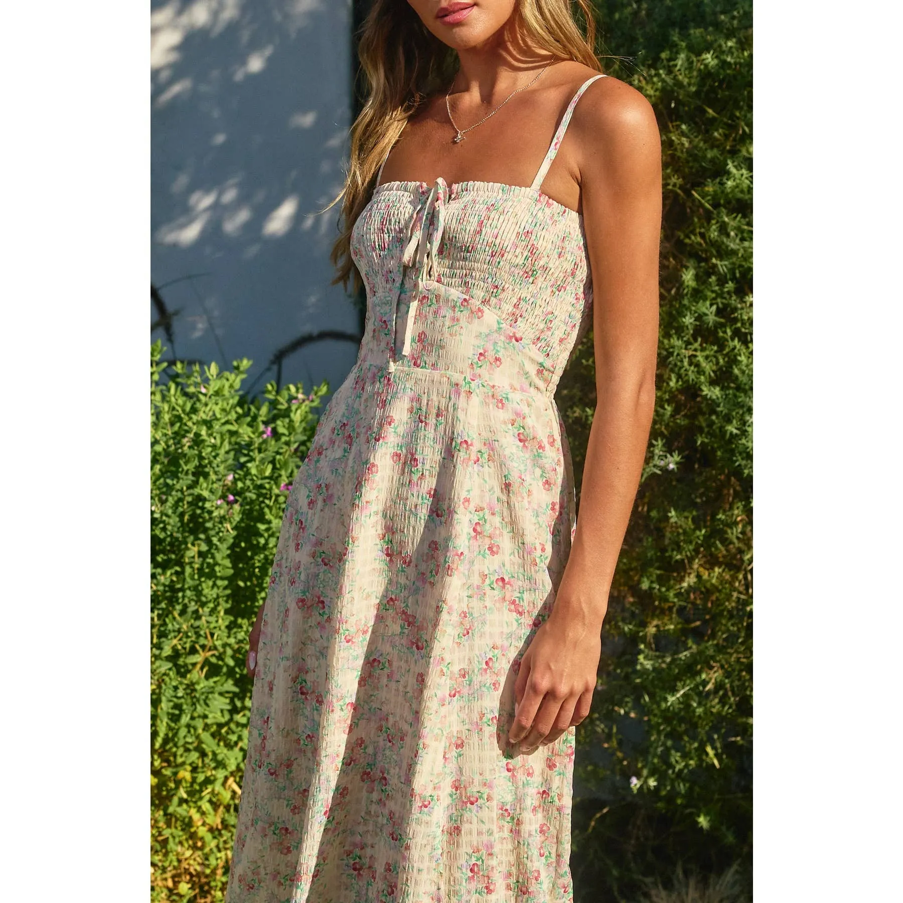 Whisper Lace Up Dress