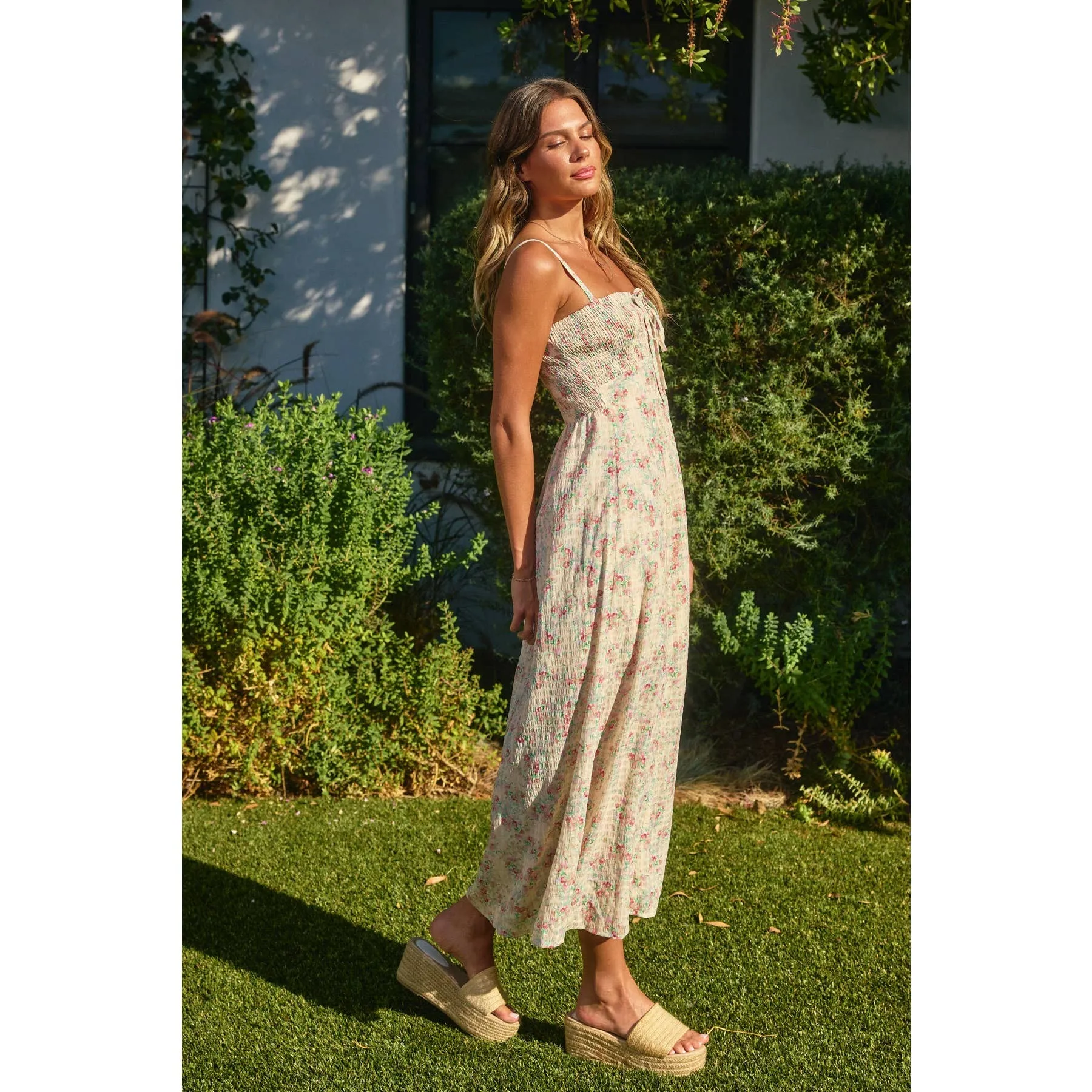 Whisper Lace Up Dress