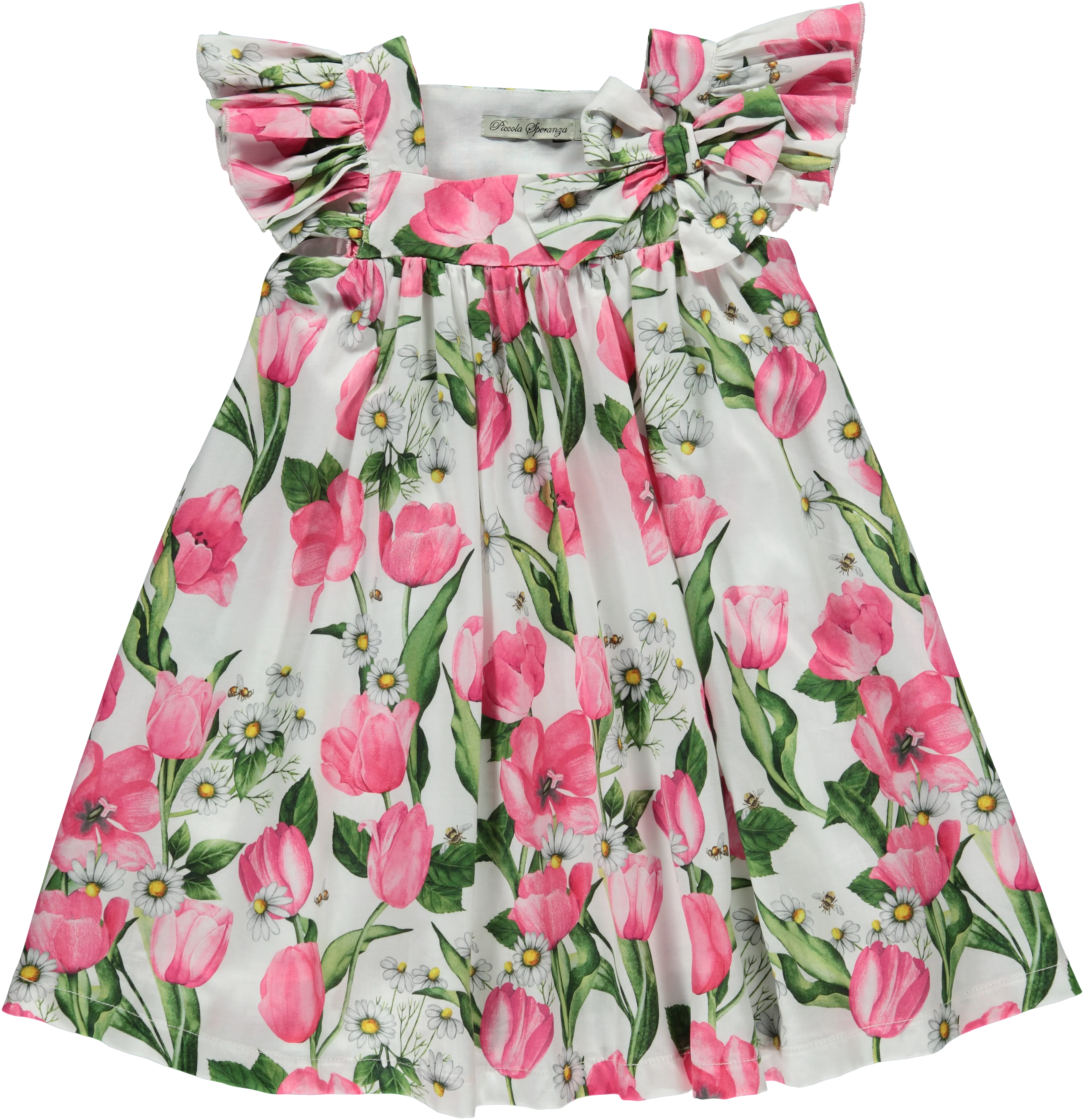 White & Pink Cotton Dress