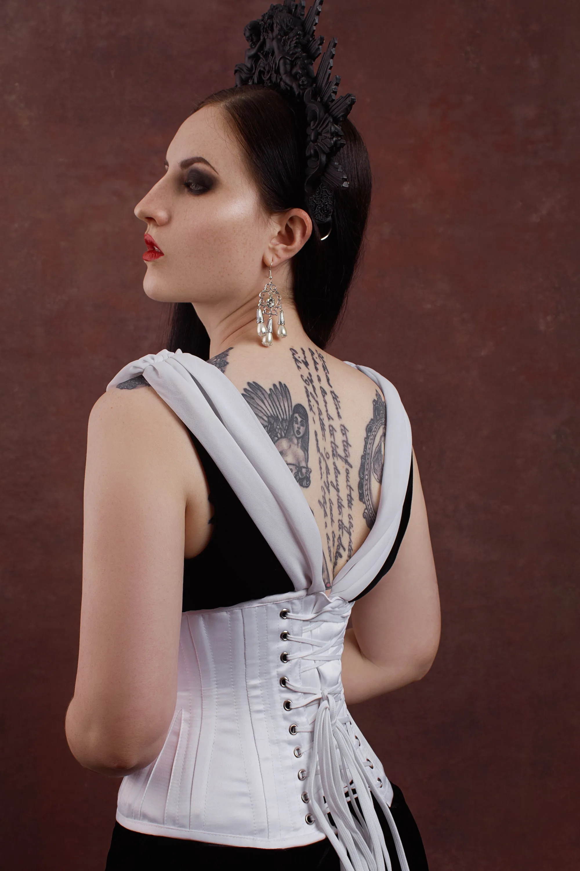 White Expert Waist Training Underbust Bridal Corset