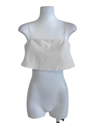 White Layered Crop Top
