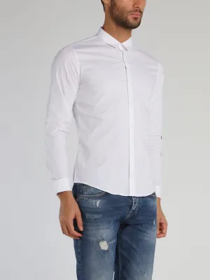 White Logo Sleeve Polo Shirt