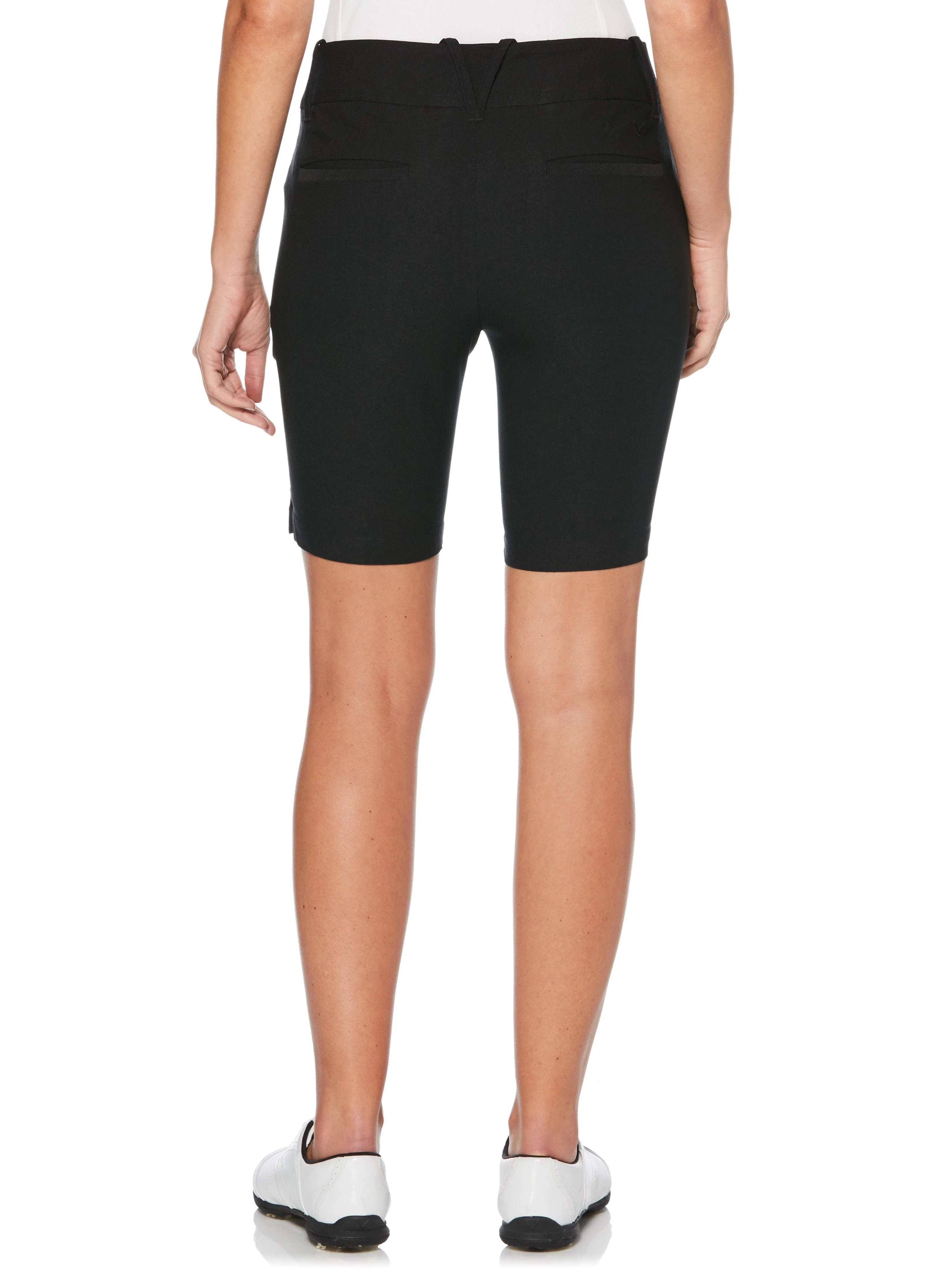Womens 9.5" Inseam Tech Stretch Solid Short