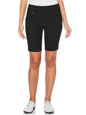 Womens 9.5" Inseam Tech Stretch Solid Short