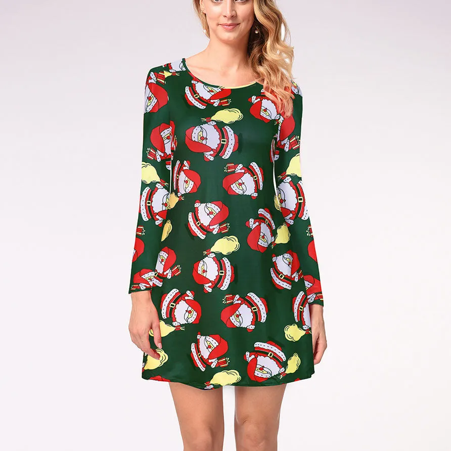 Women's Dresses Christmas Print Dresses