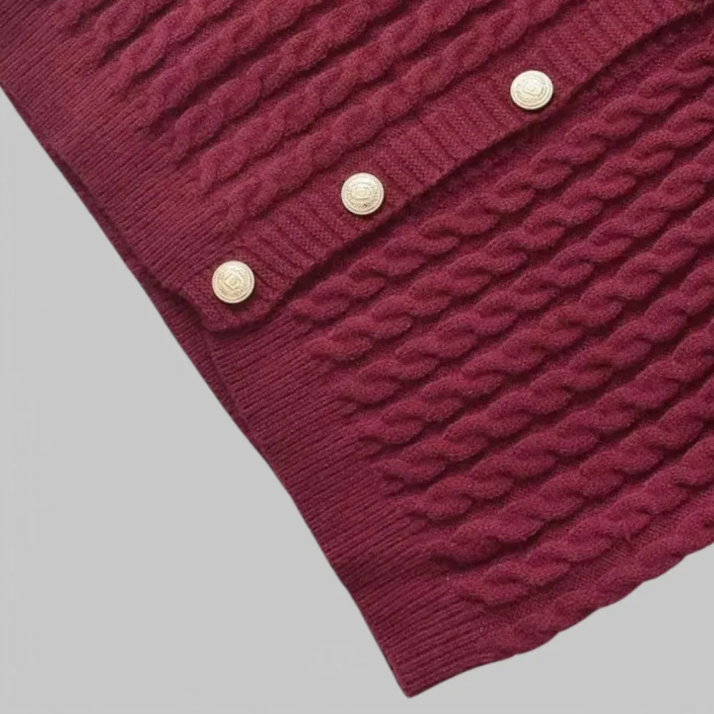 Women's Short Sleeve Cropped Knit Cardigan