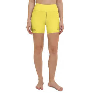Yellow SHORMEHD Biker Shorts