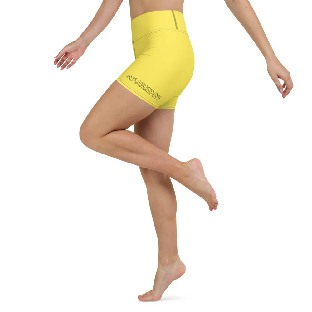Yellow SHORMEHD Biker Shorts