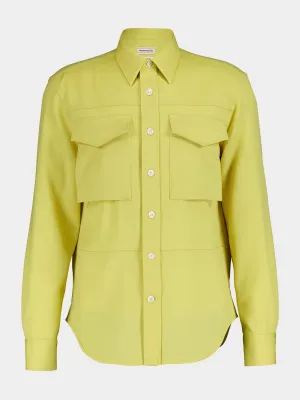 Yellow Wool Military Shirt