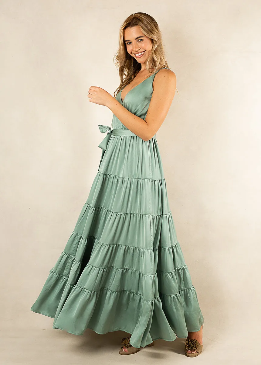 Zayla Bridesmaid Dress in Seaglass
