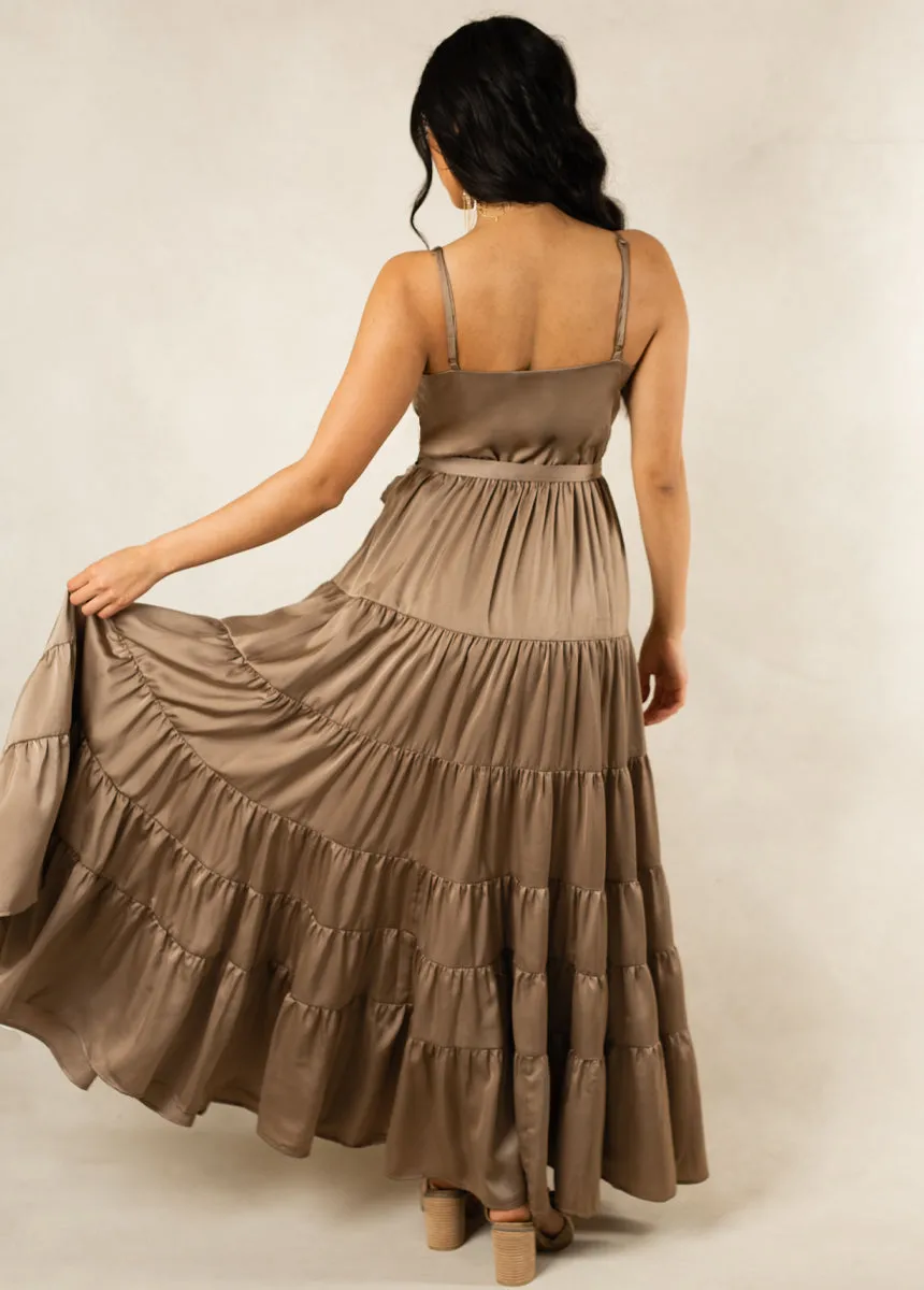 Zayla Dress in Light Taupe